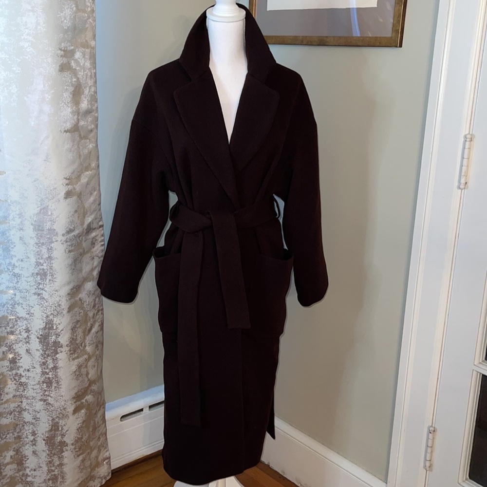 Zara Dark Brown Trench Coat - Picture 6 of 8